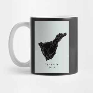 Tenerife Spain Island Map dark Mug